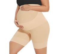 KIM S Shape Your Bump Seamless Maternity Shapewear for Dress, Pregnancy Postpartum Prevent Chafing Support-Underwear, A. Nude, XXXL