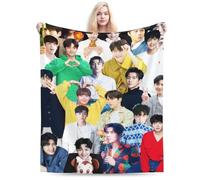 Kim Seon ho Blankets Soft and Comfortable Warm Woollen Throw Blanket Beach Blanket Carpet Rug Decoration Gift for Yoga Picnic Room Dormitory Sofa Bed Camping Travel All Season