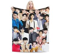 Kim Soo Hyun Blankets Soft and Comfortable Warm Woollen Throw Blanket Beach Blanket Carpet Rug Decoration Gift for Yoga Picnic Room Dormitory Sofa Bed Camping Travel All Season