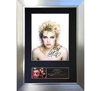 KIM WILDE Signed Autograph Mounted Photo Reproduction PRINT A4 Rare Perfect Birthday (297 x 210mm) #726 (Silver Frame)