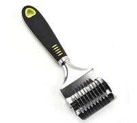 KIMAIRY Noodle Cutter, Non-slip comfort handle High Grade Stainless Steel Pasta Spaghetti Maker Noodle Lattice Roller Dough Cutter Mincer Kitchen Cooking Tool (8.7x2.76inch)
