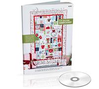 Kimberbell Cup Of Cheer Featured Quilt Machine Embroidery Design CD, 25 Interactive Designs, Complete Size 42x58”, 14 Advent Pieces, Easy Step-By-Step Instructions, Hoop Sizes: 4x4 & 5x7”, Made in USA