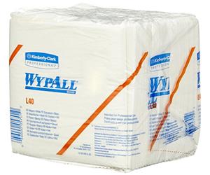 Kimberly Clark 7471 Wypall L40 Folded Wiper, White, Pack of 18