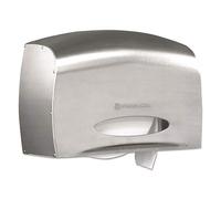 Kimberly-Clark Professional 09601 Coreless JRT Jr. Bath Tissue Dispenser, EZ Load, 6x9.8x14.3, Stainless Steel