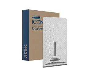 Kimberly-Clark Professional ICON Faceplate (58769), Silver Mosaic Design, for Folded Toilet Paper Dispenser; 1 Faceplate per Case