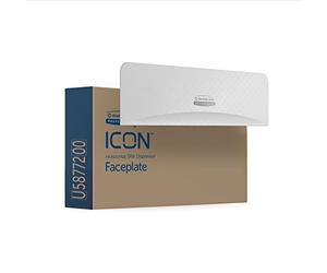 Kimberly-Clark Professional ICON Faceplate (58772), White Mosaic Design, for Standard Roll Toilet Paper Dispenser 2 Roll Horizontal; 1 Faceplate per Case