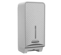 Kimberly-Clark Professional ICON Folded Toilet Paper Dispenser (53659), with Silver Mosaic Design Faceplate; 1 Dispenser and Faceplate per Case