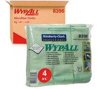 Kimberly Clark WypAll Green Microfibre Colour Coded Cloth 40x40cm (4x6)