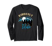 Kimberly Idaho USA Bear Silhouette Moon Forest Mountains Long Sleeve T-Shirt