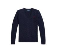 Kimberly Long-Sleeve Pullover - female - Polo Ralph Lauren - V-neck Knitwear - Blue - L - Knitwear L