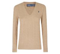 Kimberly Long Sleeve Pullover - female - Polo Ralph Lauren - V-neck Knitwear - Brown - S - Knitwear S