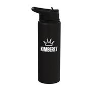 Kimberly Queen Crown - Custom First Name Birthday #1 Winner Stainless Steel Insulated Water Bottle