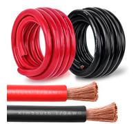 Kimbluth 1/0 Gauge Battery Cable Copper Wire, 20FT Red+20FT Black 1/0 AWG Welding Cable Standard USA OFC Wire for Automotive, Battery, Solar, Marine and Generator