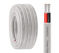 Kimbluth 10 Gauge Duplex Marine Wire Tinned Copper Boat Cable, 30ft 10 AWG Standard USA OFC Oxygen Free Copper Wire for Automotive Boat Speakers Solar Outdoors
