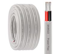 Kimbluth 8 Gauge Duplex Marine Wire Tinned Copper Boat Cable, 20ft 8 AWG Standard USA OFC Oxygen Free Copper Wire for Automotive Boat Speakers Solar Outdoors
