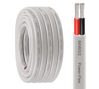 Kimbluth 8 Gauge Duplex Marine Wire Tinned Copper Boat Cable, 30ft 8 AWG Standard USA OFC Oxygen Free Copper Wire for Automotive Boat Speakers Solar Outdoors
