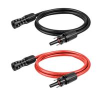 Kimbluth - 8AWG Solar Extension Cable, 3ft Black + 3ft Red, Male to Female Tinned Copper Cable, for Solar Panel, Car, RV, Boat, Outdoor