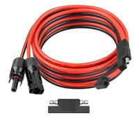 Kimbluth SAE Extension Cable 12FT 10AWG Quick Disconnect Wire SAE Connector Battery Charger Solar Panel Extension Cable with SAE Polarity Reverse Adapter for Trolling Motor Automotive RV Tractor