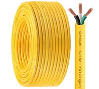 Kimbluth SJTW 10/3 Wire 200FT Heavy Duty Copper Wire, 10 Gauge 3 Conductor Outdoor Extension Power Cable for Battery, Automotive， Motor, Industrial