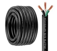 Kimbluth SJTW 10/4 Wire 100FT Heavy Duty Copper Wire, 10 Gauge 4 Conductor Outdoor Extension Power Cable for Battery, Automotive， Motor, Industrial