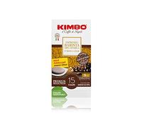 Kimbo 100% Arabica ESE Coffee Pods - 15 Pods | 15 ESE Espresso Pods, 44mm | Medium-Dark Roast | 9/13 Intensity | Compostable, Made in Italy | Barista Crema
