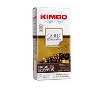 Kimbo 20 x 250g Gold 100% Arabica Ground Coffee, Ideal for Mocha, Intensity 11/13, Medium Dark Brown