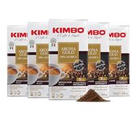 Kimbo Coffee Aroma Gold Ground Coffee, Medium Dark Roast, 5 x 250g
