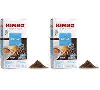 Kimbo Coffee Decaf Ground 250g | Decaffeinated Ground Italian Coffee Medium Roast | Delicate Aroma & Intense Taste (Pack of 2)