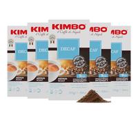 Kimbo Coffee Decaf Ground Coffee, Medium Roast, 5 x 250g