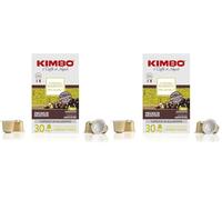 Kimbo Coffee Espresso Barista Capsules (1 x 30) | 30 Aluminium Capsules, Medium Dark Roast | Italian 100% Arabica Coffee Pods, Barista Series (Pack of 2)