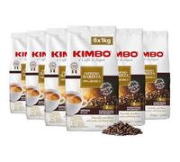Kimbo Coffee Espresso Barista Whole Coffee Beans, Medium Roast, 6 x 1kg | Premium Italian Coffee, Roasted in Naples, Intensity 9/13, Smooth Flavour, Arabica Blend, Bean-to-Cup, Multipack