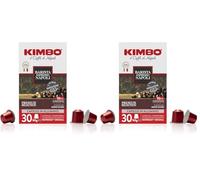 Kimbo Coffee Espresso Napoli Capsules (1 x 30) | Italian Capsules Medium Dark Roast | Made with Arabica and Robusta Beans | Nespresso Coffee Machine Compatible (Pack of 2)
