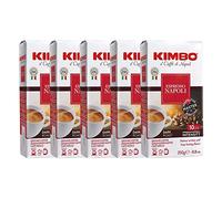 Kimbo Coffee Espresso Napoli Ground 5 x 250g | Italian Medium Dark Roast Ground Coffee | For Coffee Machines, Moka Pots & Cafetieres | Roasted in Naples Italy
