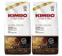 Kimbo Extra Cream Espresso Coffee Beans 2x1kg, Pack of 2