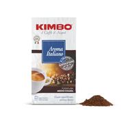 Kimbo Ground Coffee - 20 x 250g Packs - Italian Flavour Mix, Ideal for Mocha, Intensity 8/13, Light Medium Brown