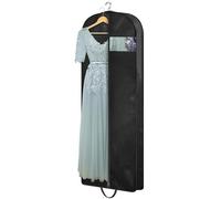 KIMBORA 60" Dress Garment Bags for Hanging Clothes Travel, Gusseted Garment Bags for Closet Storage with Handles for Long Gowns, Coats