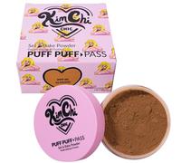 Kimchi Chic Beauty Puff Puff Pass Set and Bake Powder, Loose Face Powder with Extra Fluffy Setting Powder Puff, Soft Brown Face Makeup for Uneven Skin Tone, 06 Almond