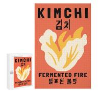 Kimchi Fermented Fire Food Poster Jigsaw Puzzle, 1000 PCS, Indoor Activity for The Home, An Absorbing Project for Relaxed Weekends, at Home