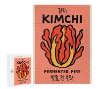 Kimchi Fermented Fire Poster Jigsaw Puzzle, 500 PCS, Indoor Activity for The Home, An Absorbing Project for Relaxed Weekends, for Family Fun