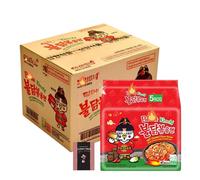 Kimchi Hot Chicken Flavor Ramen 40pcs with Lovely Cards - 8 Packs of 5x135g Korean Ramyun Noodles - Halal Spicy Instant Ramen for Quick Meals, Late Night Snacks, Camping, and Korean Noodle Lovers