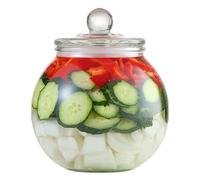 Kimchi Jar, 2500ml Clear Glass Fermenting Jar, Moisture Proof Pickling Jars with Sealing Lid, Fermentation Crock for Sauerkraut, Grains, Dried Fruits, Tea, Candy