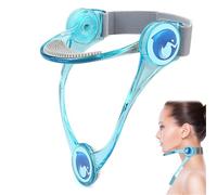 KimDaro 360° Adjustable Neck Support Brace, Cervical Neck Traction Device, Cervical Collar Stretcher Protector for Cervical Spine Pressure Relief, for Pain and Support (Blue)