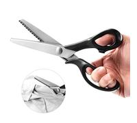 KimDaro Pinking Shears Set, 9.2 Inches Handled Professional Stainless Steel Dressmaking Sewing Craft Scissors Zig Zag Scissors (Serrated, 5mm)