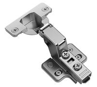 Kimdot 4Pcs 35mm Cup Inset Frameless Soft Close Kitchen Cabinet Hinge Alloy Steel 105 Degree Adjustable Clip-On European Concealed Door Hinge