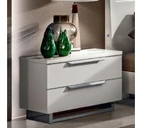Kimera Bedside Cabinet - 2 Drawer - Mini - White