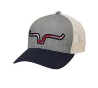 Kimes Ranch Adjustable Snapback Hats Anson Trucker Hats, Grey Heather, One size