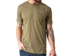 Kimes Ranch Men's Short Sleeve T-Shirt Shielded Trucker Tee, Military Green, Large