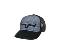 Kimes Ranch Unisex Colton X Hat - Mid-Profile Snapback with Leather Die-Cut Horns, Grey, One Size