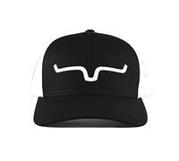 Kimes Ranch Unisex Weekly Upgrade 110 3-D Embroidered Horns Adjustable Snapback One-Size Hat, Black/White, One size