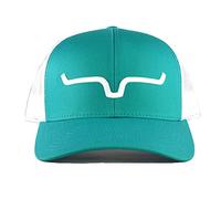 Kimes Ranch Unisex Weekly Upgrade 110 3-D Embroidered Horns Adjustable Snapback One-Size Hat, Teal/White, One size